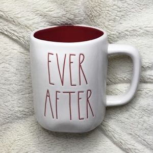 Rae Dunn LL EVER AFTER Valentine Mug Red Font NWT